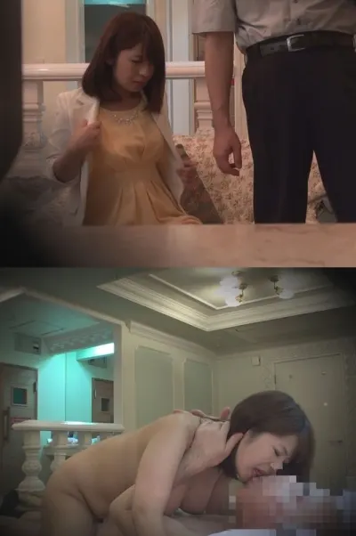 スケベオヤジのチ○ポにイカされる巨乳女性